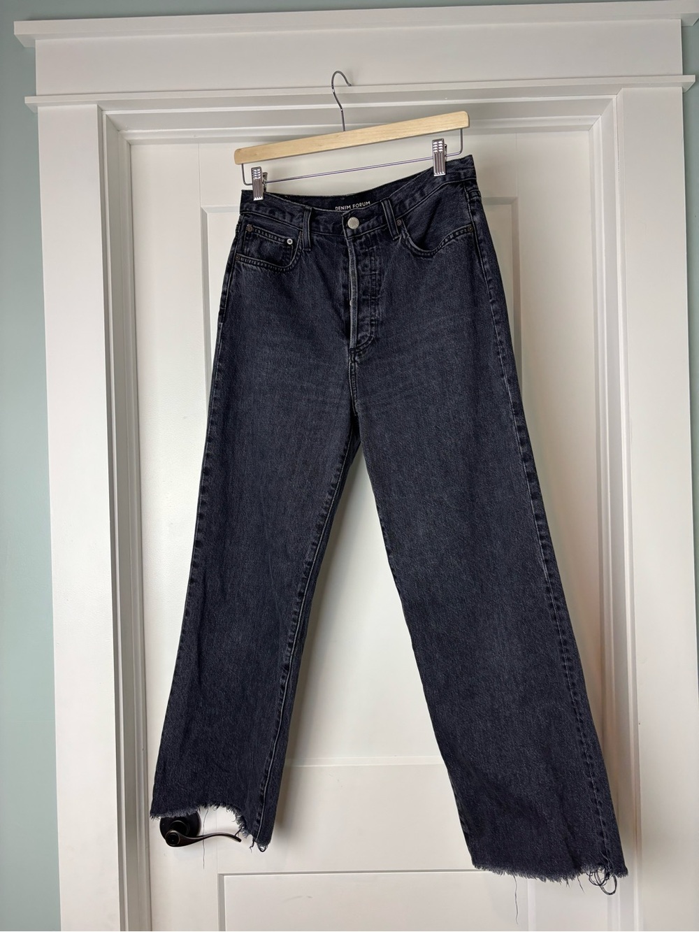 Denim Forum The Farrah Hi-Rise Wide Jean